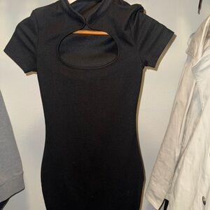 Chic Black Cutout Dress